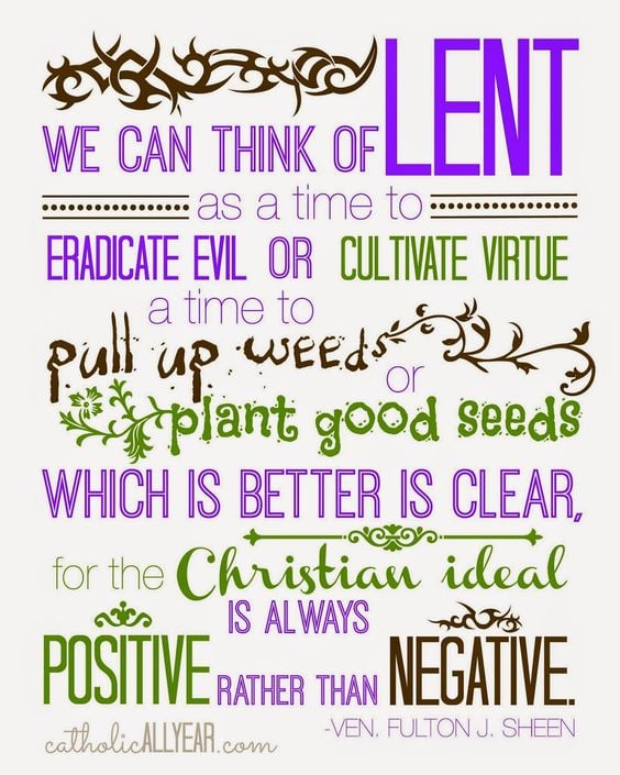 Fulton Sheen Lent quote